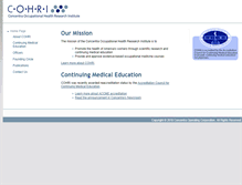 Tablet Screenshot of cohri.net